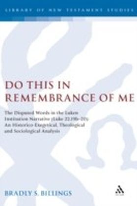 Do This in Remembrance of Me