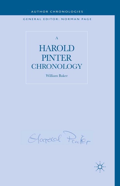 A Harold Pinter Chronology main product photo
