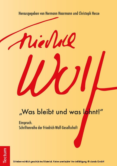 Einspruch. Schriftenreihe der Friedrich-Wolf-Gesellschaft main product photo