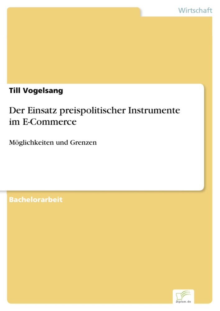 Der Einsatz preispolitischer Instrumente im E-Commerce main product photo