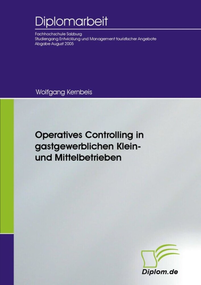 Operatives Controlling in gastgewerblichen Klein- und Mittelbetrieben main product photo