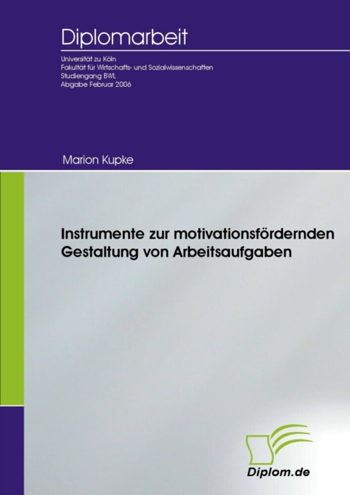 Instrumente zur motivationsfördernden Gestaltung von Arbeitsaufgaben main product photo