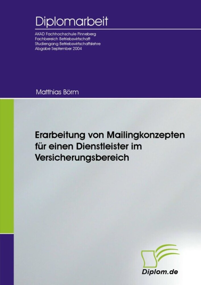 Erarbeitung von Mailingkonzepten für einen Dienstleister im Versicherungsbereich main product photo