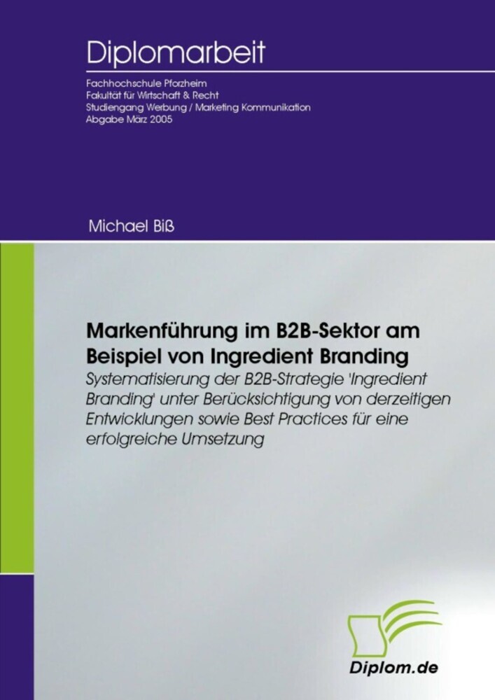 Markenführung im B2B-Sektor am Beispiel von Ingredient Branding main product photo