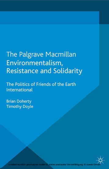 Environmentalism, Resistance and Solidarity main product photo