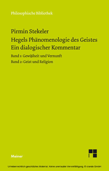 Hegels Phänomenologie des Geistes. Ein dialogischer Kommentar. main product photo