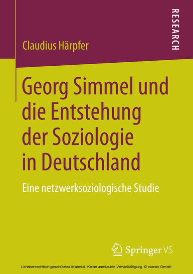 Georg Simmel und die Entstehung der Soziologie in Deutschland main product photo