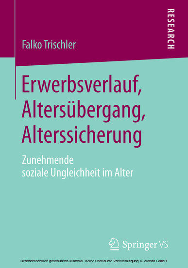 Erwerbsverlauf, Altersübergang, Alterssicherung main product photo