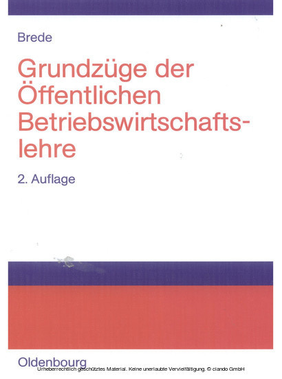 Grundzüge der Öffentlichen Betriebswirtschaftslehre main product photo