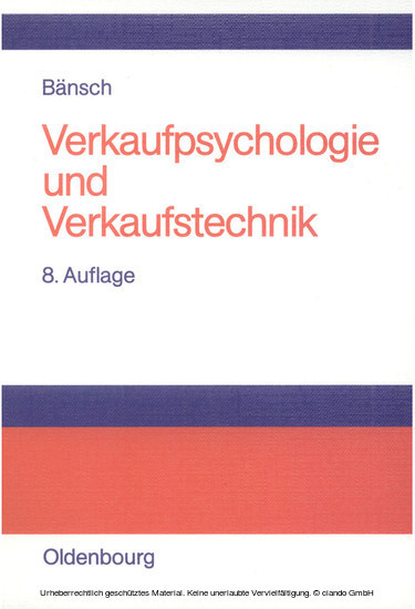 Verkaufspsychologie und Verkaufstechnik main product photo