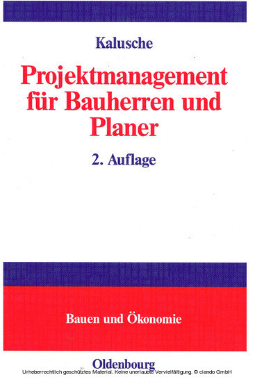 Projektmanagement für Bauherren und Planer main product photo