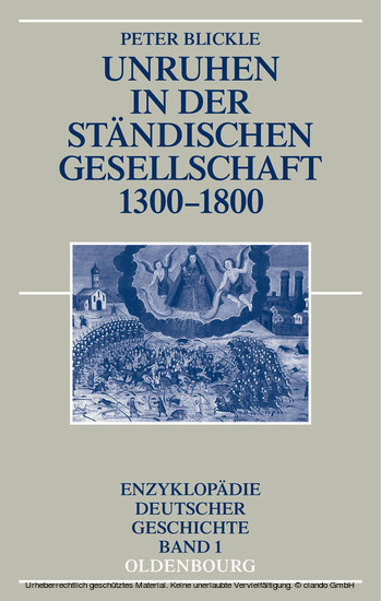Unruhen in der ständischen Gesellschaft 1300-1800 main product photo