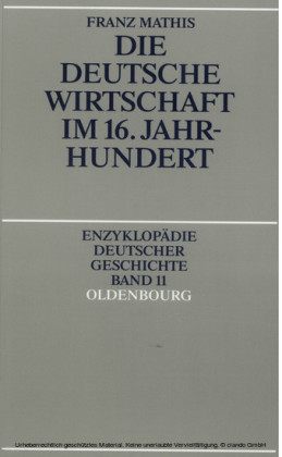 Die deutsche Wirtschaft im 16. Jahrhundert