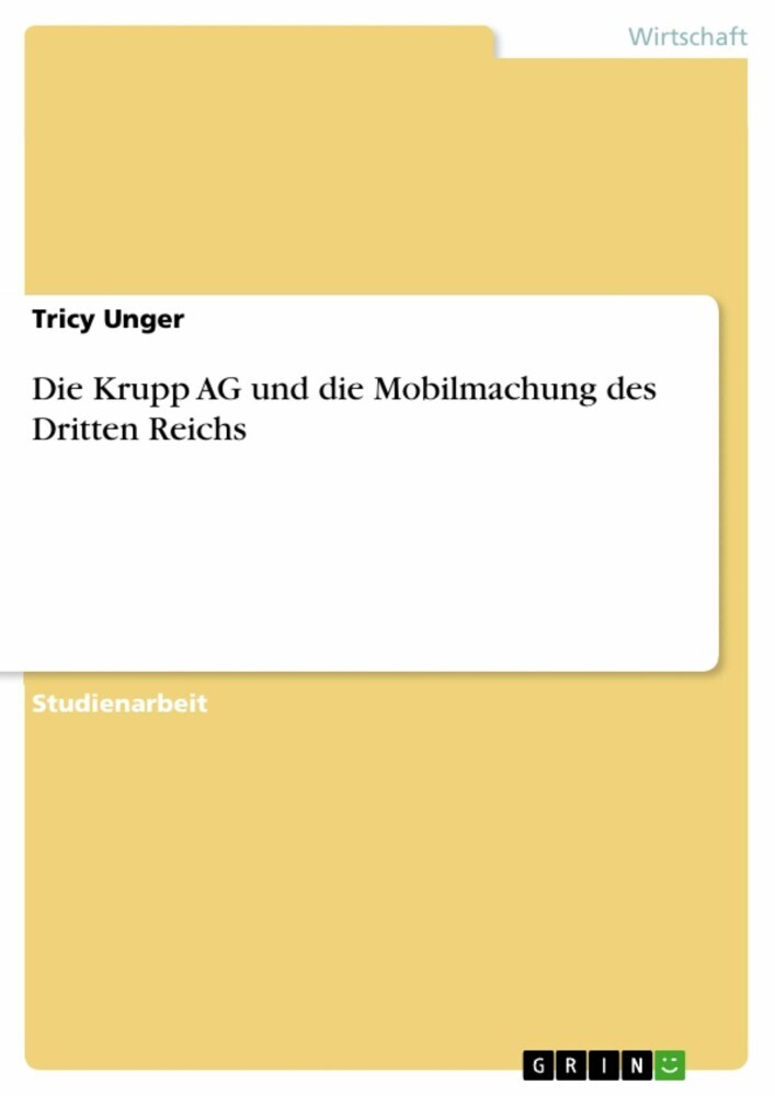 Die Krupp AG und die Mobilmachung des Dritten Reichs main product photo