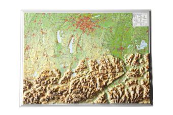 Bayerisches Oberland, Reliefkarte, Klein main product photo