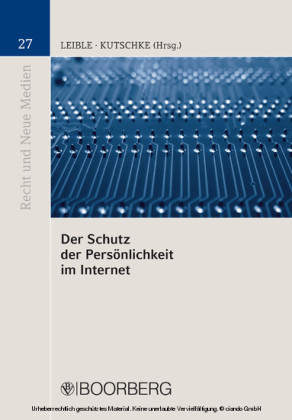 Der Schutz der Persönlichkeit im Internet