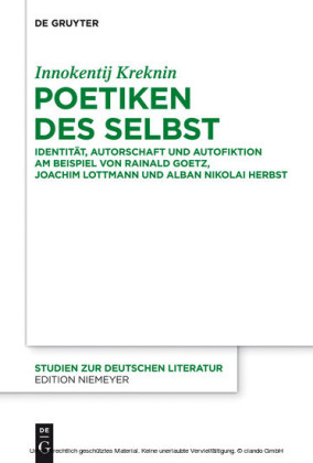 Poetiken des Selbst