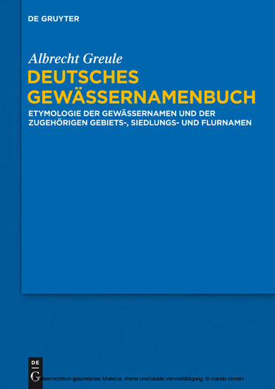 Deutsches Gewässernamenbuch main product photo