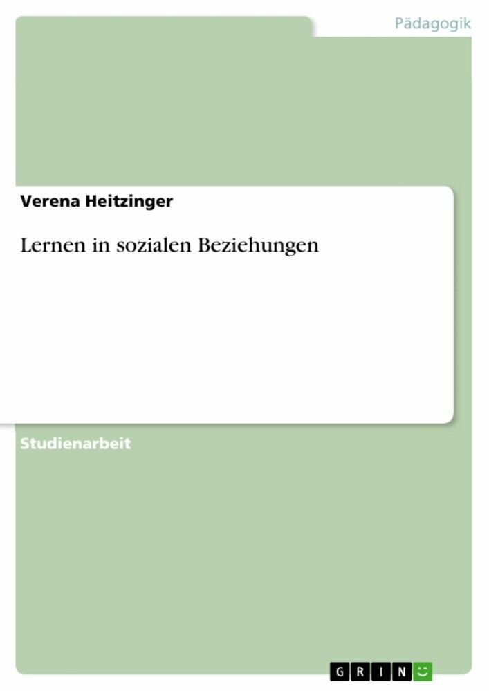 Lernen in sozialen Beziehungen main product photo