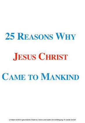 25 Reasons Why Jesus Christ Came to Mankind main product photo