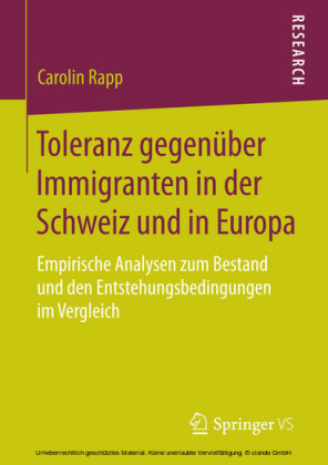 Toleranz gegenüber Immigranten in der Schweiz und in Europa