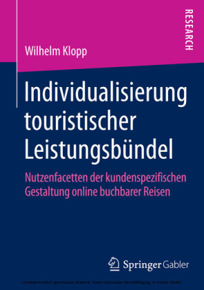 Individualisierung touristischer Leistungsbündel