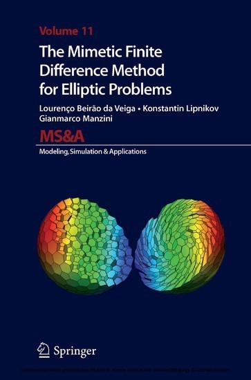 The Mimetic Finite Difference Method for Elliptic Problems main product photo