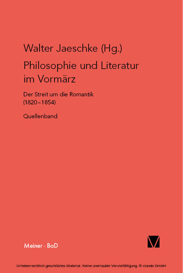 Philosophie und Literatur im Vormärz main product photo