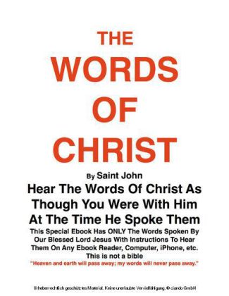 THE WORDS OF CHRIST By St JOHN