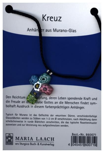 Kreuzanhänger aus Muranoglas, mehrfarbig main product photo