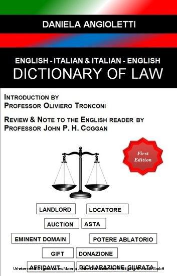 English - Italian & Italian - English Dictionary of Law main product photo