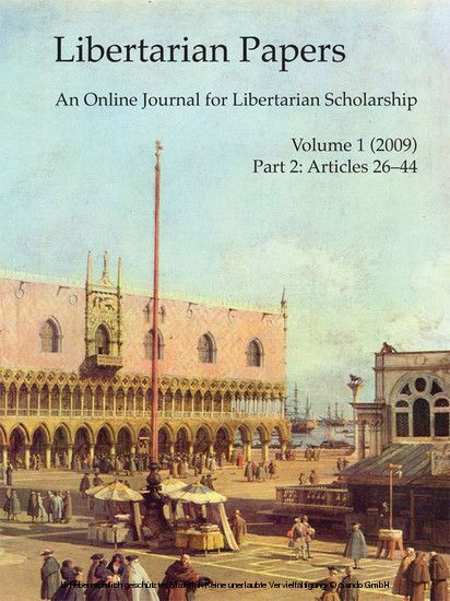 Libertarian Papers, Vol. 1, Part 2 (2009) main product photo