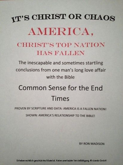 America, Christ's Top Nation has Fallen main product photo