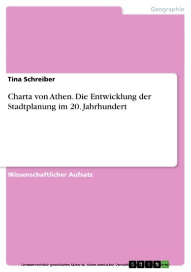 Charta von Athen. Die Entwicklung der Stadtplanung im 20. Jahrhundert main product photo