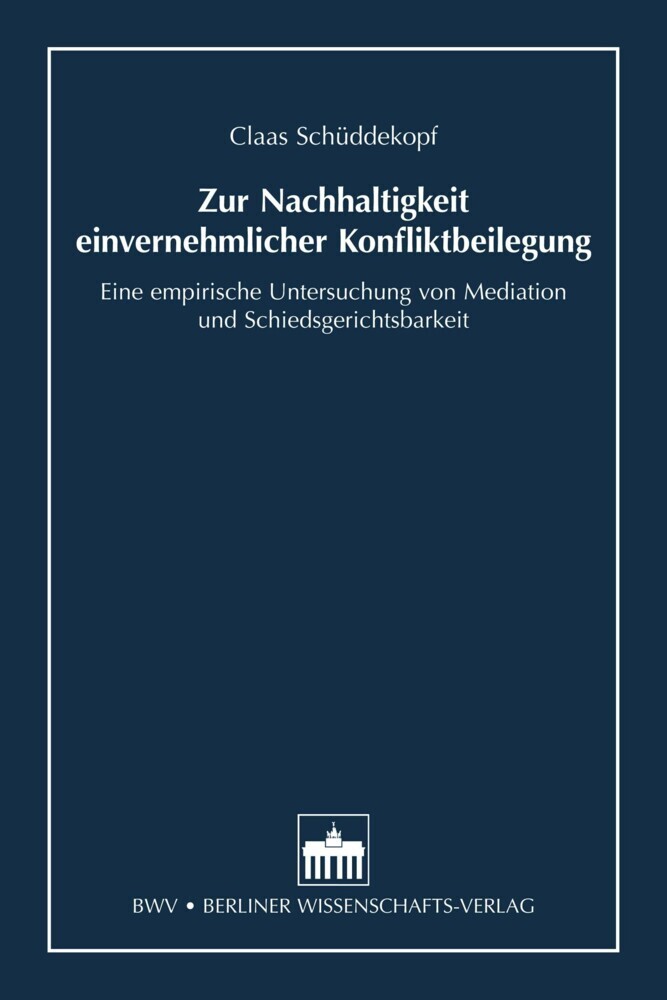 Zur Nachhaltigkeit einvernehmlicher Konfliktbeilegung main product photo