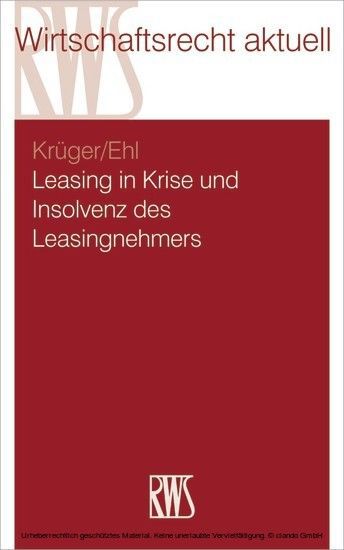Leasing in Krise und Insolvenz des Leasingnehmers main product photo