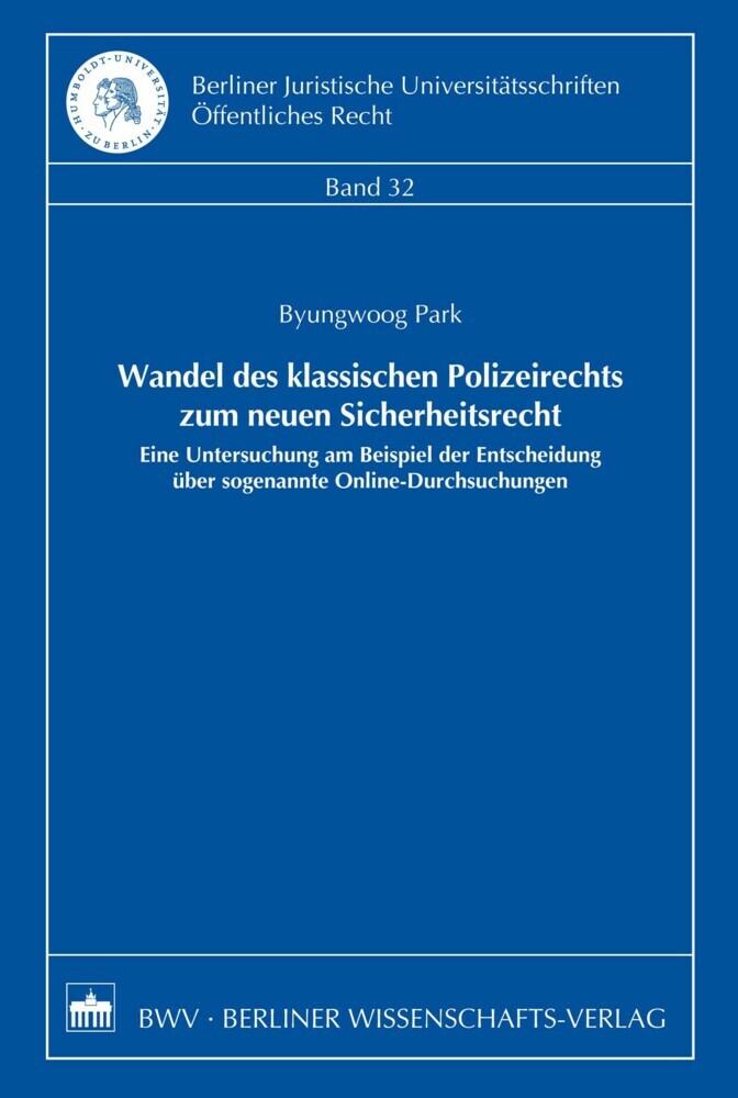 Wandel des klassischen Polizeirechts zum neuen Sicherheitsrecht main product photo