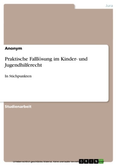 Praktische Falllösung im Kinder- und Jugendhilferecht main product photo