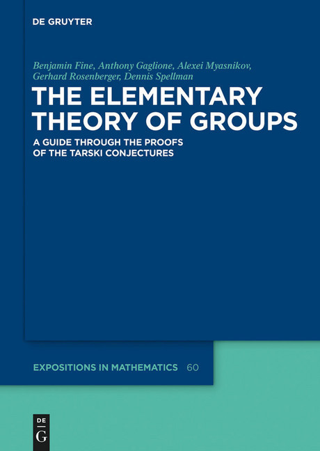 The Elementary Theory of Groups main product photo