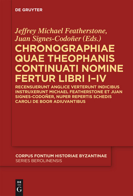 Chronographiae quae Theophanis Continuati nomine fertur Libri I-IV main product photo