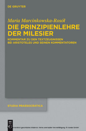Die Prinzipienlehre der Milesier