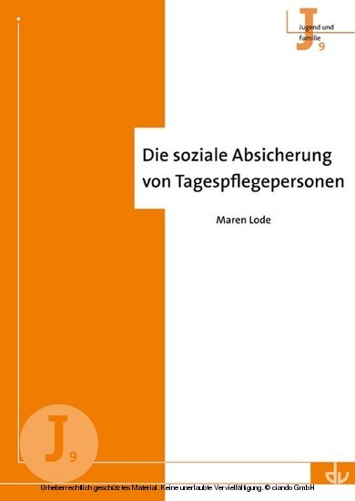 Die soziale Absicherung von Tagespflegepersonen main product photo
