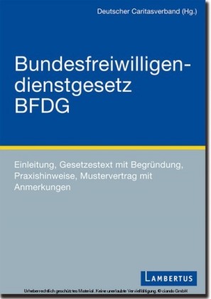BFDG Bundesfreiwilligendienstgesetz