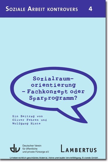 Sozialraumorientierung - Fachkonzept oder Sparprogramm? main product photo
