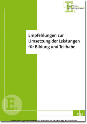 Empfehlungen zur Umsetzung der Leistungen für Bildung und Teilhabe