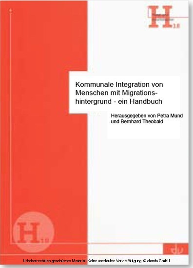 Kommunale Integration von Menschen mit Migrationshintergrund - ein Handbuch main product photo