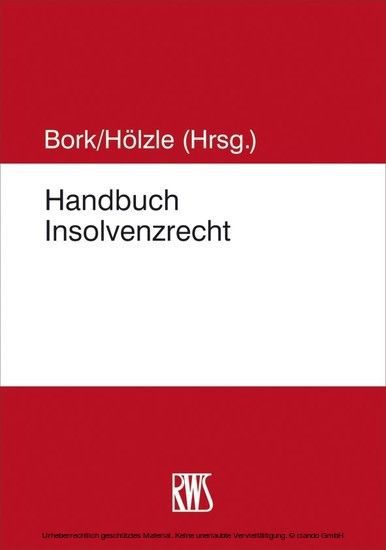 Handbuch Insolvenzrecht main product photo