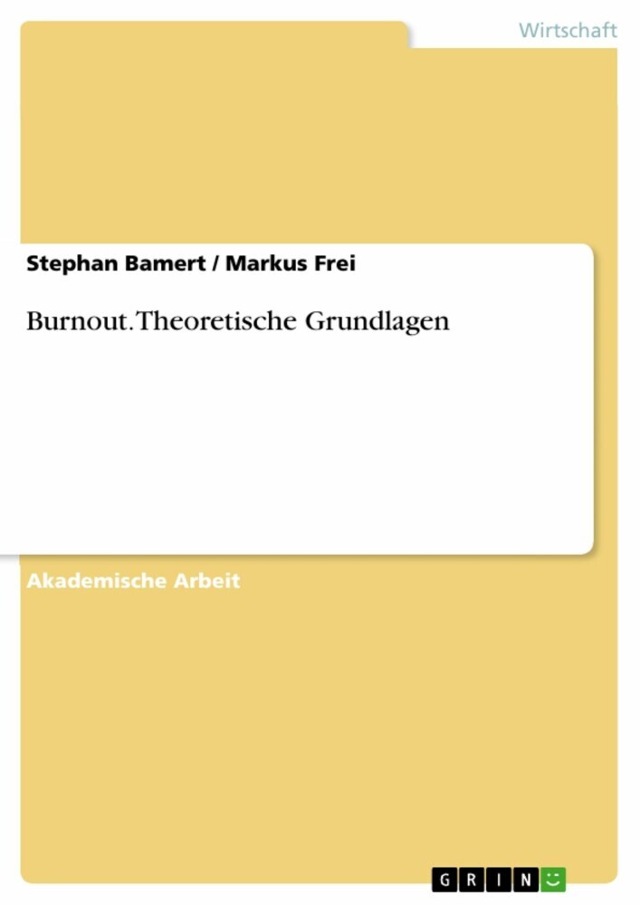 Burnout. Theoretische Grundlagen main product photo