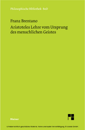 Aristoteles Lehre vom Ursprung des menschlichen Geistes
