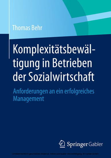 Komplexitätsbewältigung in Betrieben der Sozialwirtschaft main product photo